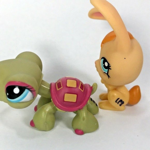 Littlest Pet Shop #1310 1311 The Tortoise And The Hare From Rabbit Turtle Race - Picture 2 of 6